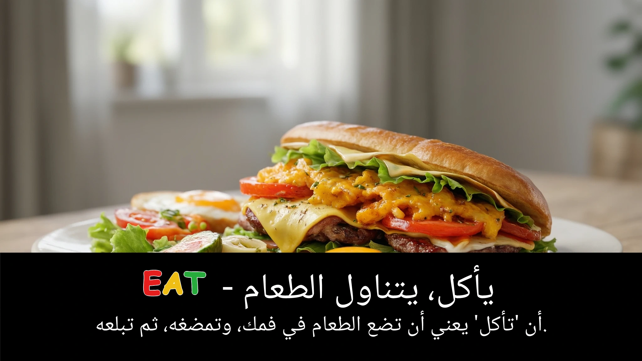 Arabic Illustration for eat